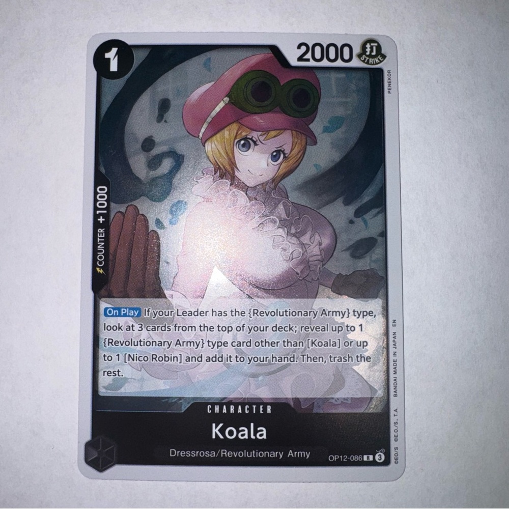 Koala OP12-086 Foil Rare Legacy Of The Master One Piece Card Game